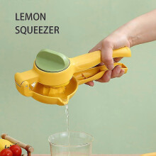(Yellow) Lemon Squeezer, Manual Juicer Lemon Squeezer, Juicer Citrus Lemon Squeezer, New Upgrade Fruit Juicer With Rotation Button Kitchen Tool