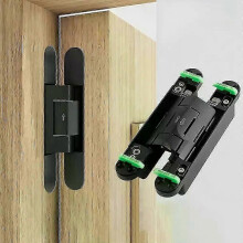 Silent Close Hydraulic Adjustable Hinge Folding Invisible Mounting Automatic Door Closing Device Furniture Fittings Adjustable