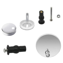 1 pair of toilet seat quick release top fixing expansion rubber screws 45mm - DD01