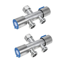 2 Pezzi Rubinetto Deviatore Tubo Esterno Adattatore per Spina Esterna Connettore per Tubo 'Acqua Splitter per Tubo Splitter per Rubinetto un Due
