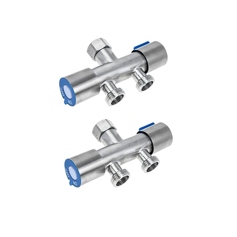 2Pcs Faucet Diverter Outdoor Hose Outdoor Plug Adapter Water Hose Connector Hose Splitter Two Way Tap Splitter Machine 6033072054002