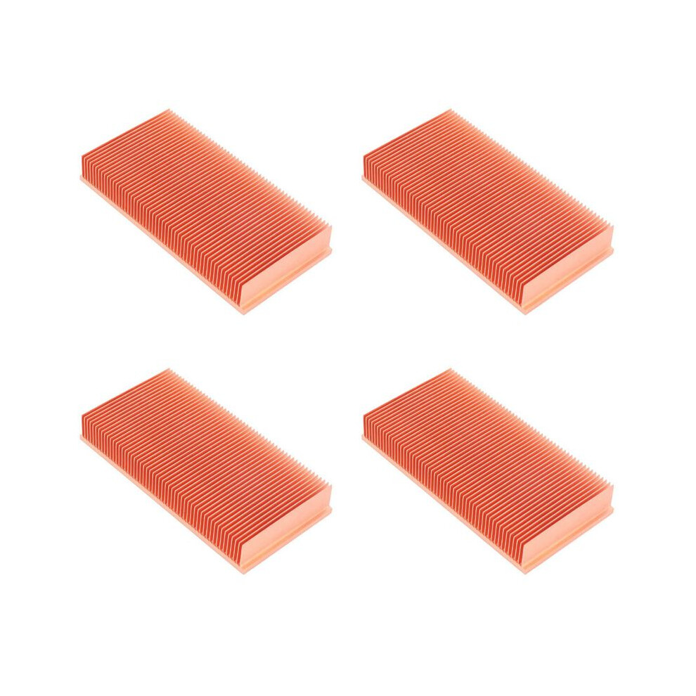 4X Pure Copper Heatsink 100X50x15mm Skiving Fin Heat Sink Radiator For Electronic Ram Chip Led Vga Cooling Cooler 4712185724683