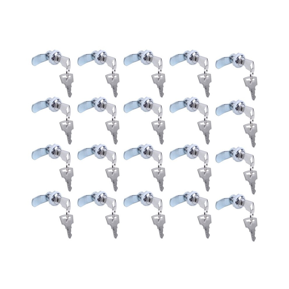 20X Useful Cam Locks For Lockers,Cabinet Mailbox,Drawers, Cupboards + Keys 4711592937921