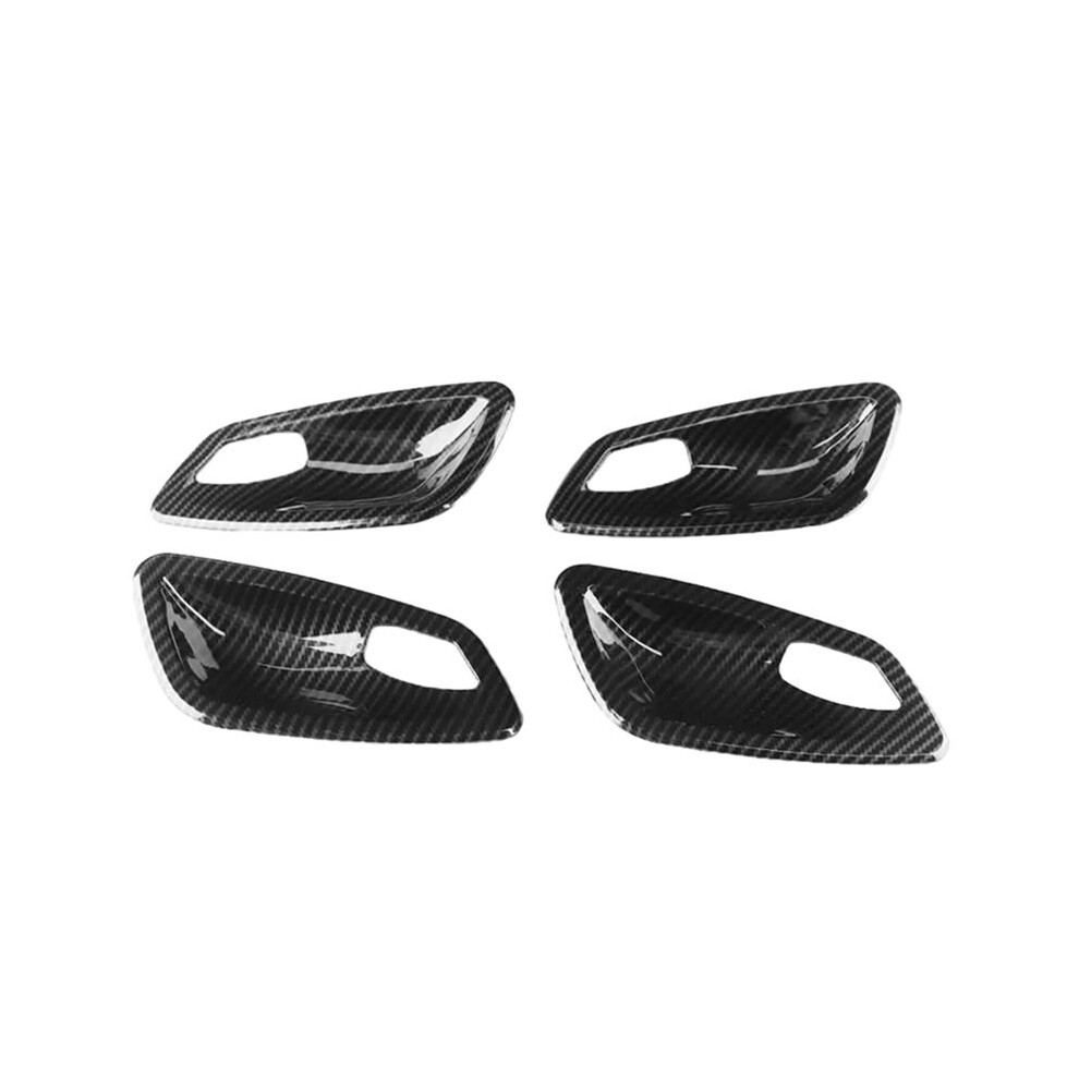 Car Carbon Fiber Texture Interior Door Handle Bowl Trim Cover For E90 3 Series 2005-2012 4713199166131