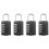Combination-Padlock 4-Digit-Gym-Locker-Lock - 4 PCS Resettable Combo Lock for Toolbox School Employee Locker 8