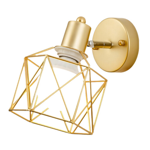 Industrial Wall Sconce Light-Type A gold Without light bulb