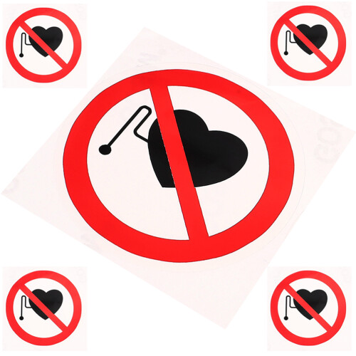 Medical Warning Sticker Safety Sign Multi 5pcs