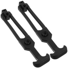 2Pièces Loquets T-Handle Caoutchouc Noir Pour Boîte