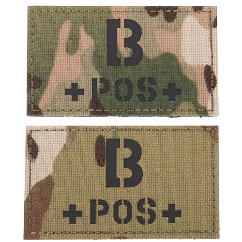 2Pièces Écusson Réfléchissant Type Militaire Vert
