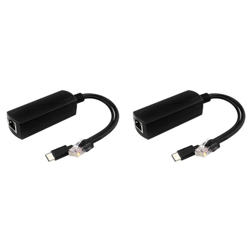 2X POE Splitter for Raspberry Pi5/5 Generation 5V 4A Type-C Interface Gigabit Ethernet Power over Ethernet Splitter