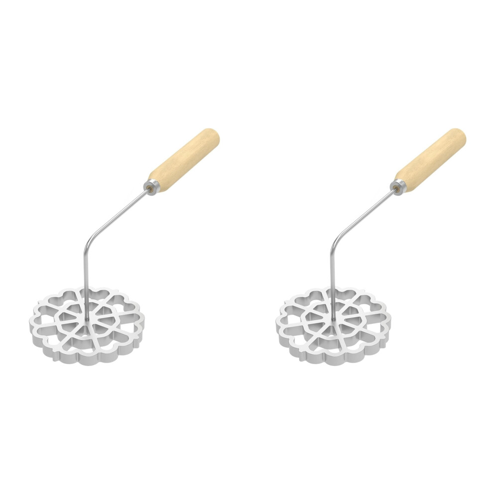 2X Bunuelos Mold With Wooden Handle,Aluminum Bunuelos Cookie Maker Mold,Detachable Rosette Maker Rosette Timbale Iron 6032783474802