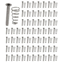 250pcs Chrome Single Coil Pickup Screws & Adjust Height Springs for Guitar