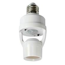 (1pc)E27 Motion Sensor LED Bulb Holder - Wireless Smart Socket with Infrared Technology for Hands-Free Lighting