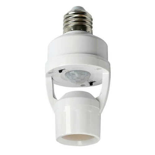 (1pc)E27 Motion Sensor LED Bulb Holder - Wireless Smart Socket with Infrared Technology for Hands-Free Lighting
