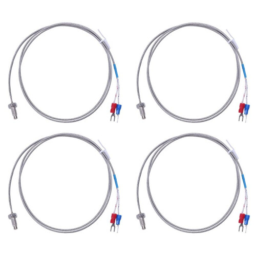 4pcs 3.3Ft K Type Thermocouple Temperature Controller 0-400C Sensor Probe