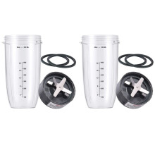 CompatíVel para Misturador Nutribullet, PeçAs de Reposição com 2 XíCara e 2 Lâmina, para AcessóRios Nutribullet para 600W e 900W