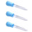 3X 5 Ml Pipetta Contagocce In Plastica Trasparente Blu Liquido Medicina per Bambini 1
