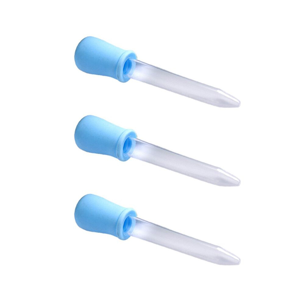 3X 5ml Clear Plastic Pipette Liquid Medicine Dropper  for Baby