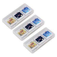 3X Clear 6 in 1 Game Card Storage Case Cartridge Box for 3DS XL LL NDS