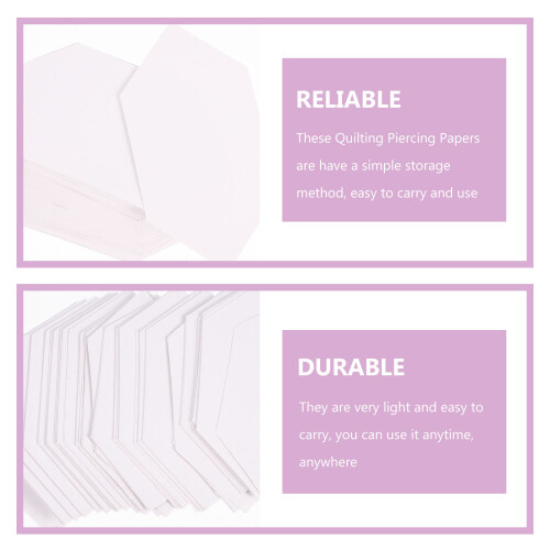 200Pièces Papier À Perforer Pour Couture Quilting, Polyvalent 2