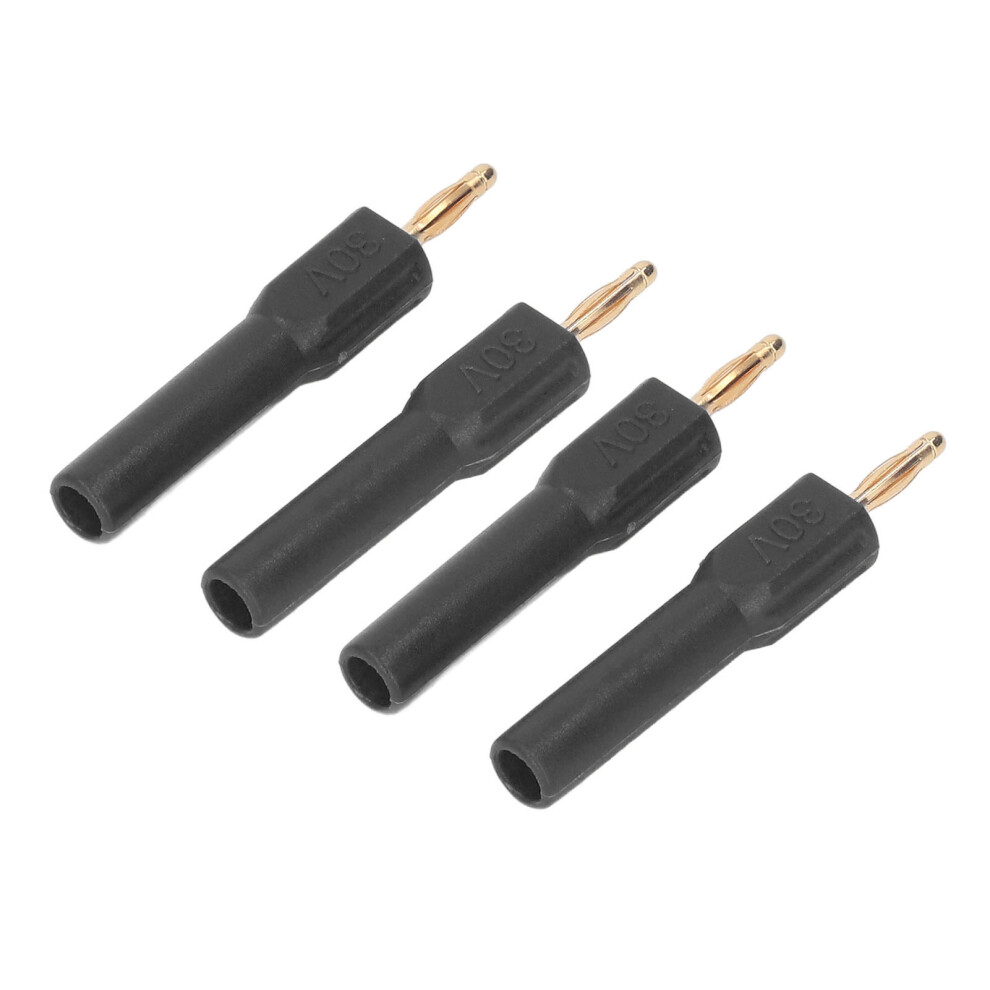 10 Pack Banana Plugs 2Mm Male To 4Mm Female Gold Plated Brass Adapter 30V Black 8421393460110