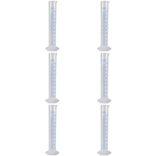 6X 500 Ml Plastic Transparent Graduated Tube.