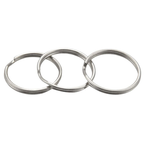 300 Pcs 20mm Outside Dia Universal Split Key Rings Keychain Holders 2