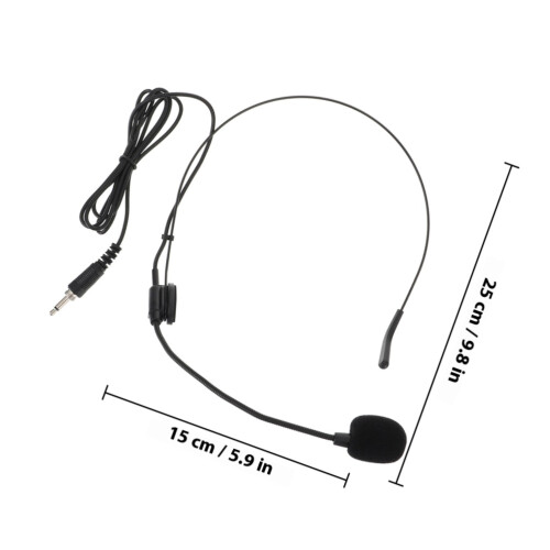 2Pièces Microphone Casque Noir Plastique Fer Pour Amplificateur 1