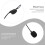 2Pièces Microphone Casque Noir Plastique Fer Pour Amplificateur 6