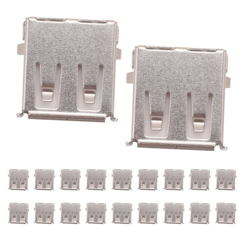20 Pcs USB Female Type A 4-Pin DIP Right Angle Plug Jack Socket Connector 1