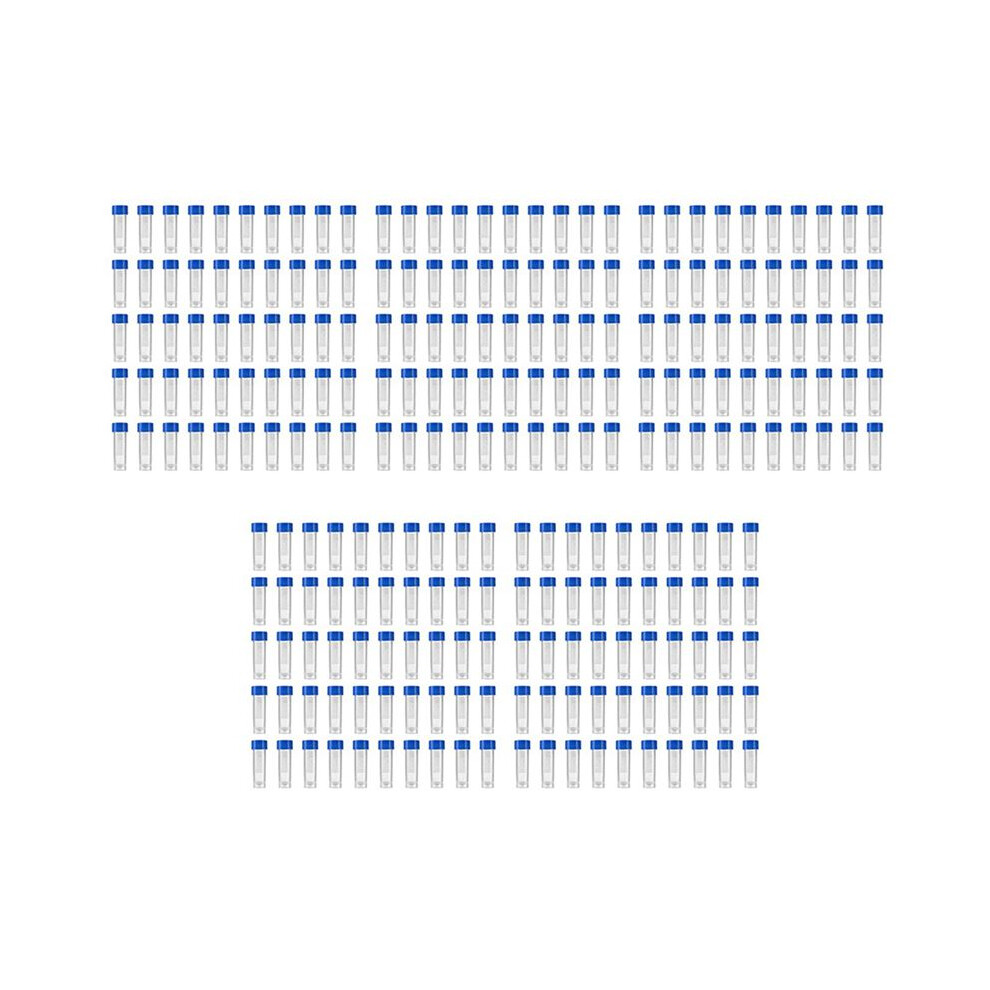1000Pcs 5Ml Plastic Graduated Vial Storage Container Test Tubes With Screw Caps 6034164933366