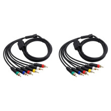 2X RGB/RGBS-Kabel voor N64 SFC SNES NGC Videoconsoles Composietkabel Sterke Stabiliteit Zonder BNC-Adapter
