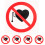 Medical Warning Sticker Safety Sign Multi 5pcs 6
