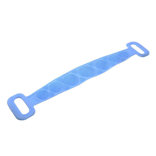 Silicone Back Scrubber Body Cleaning Tools Bath Belt Massage Brush Dual Sided 1