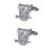 1Paire Accessoires Manchette Argent Cuivre Qualité Premium 1