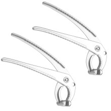 2Pièces Pince Bol Manche Courbé Aluminium Argenté Usage