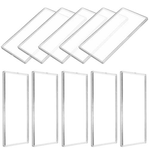 10Pcs Transparent Banknotes Case Holder Protector For Home