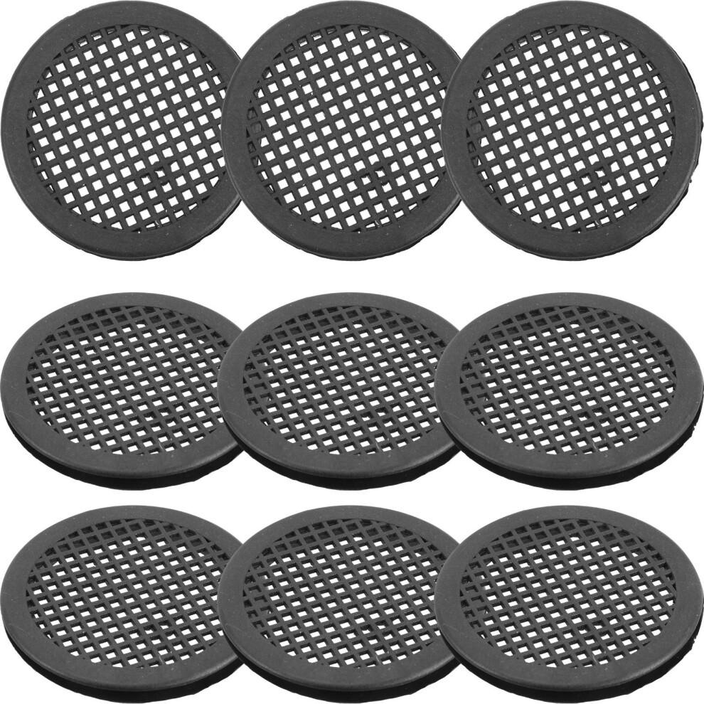 10Pcs Black Plastic Soffit Vents For Cabinet Air Vent Holes Home Use 3734263654072