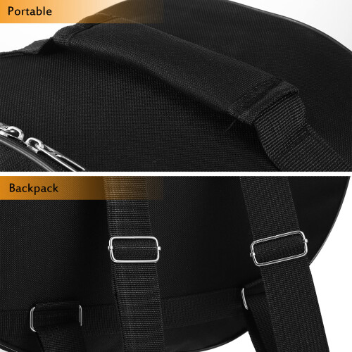 Sac Rond Pour Caisse Claire Noir En Nylon Pour Percussion 1