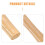 2Pièces De Remplacement Marteau Bois Octogonal Durable Marron 3