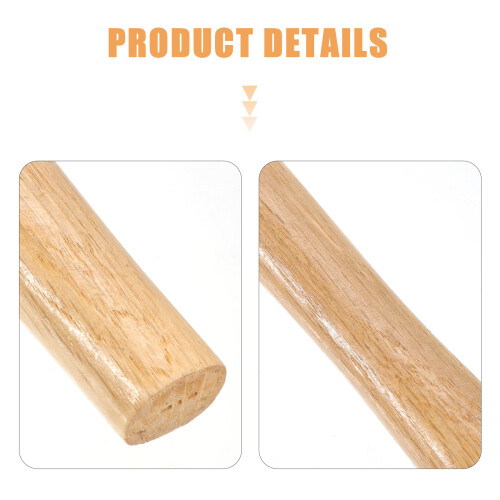 2Pièces De Remplacement Marteau Bois Octogonal Durable Marron 2