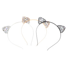 3Pièces Bandeau Oreilles De Chat Décoré De Femme