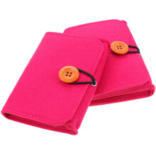 2Pcs Rosy Essential Oil Storage Pouch Felt Bag Portable Organizer