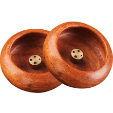 2Pcs Wooden Incense Burner Bowl With Stick Holder And Ash Catcher For Home