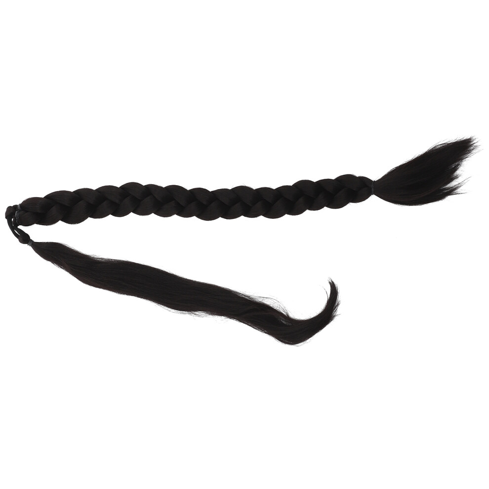 Supvox Black Synthetic Braided Ponytail Extension For Women Easy Wear