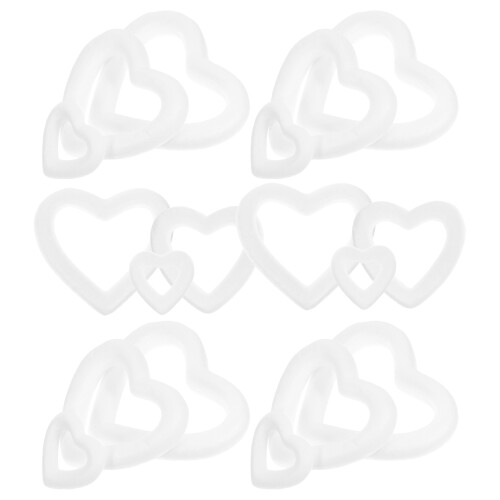 18 Pcs Polystyrene Foam Wreath Love Ring Decoration Form