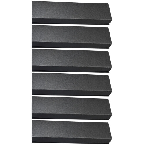 6Pcs Fountain Pen Gift Boxes Black Small Pen Display Organizer Cases