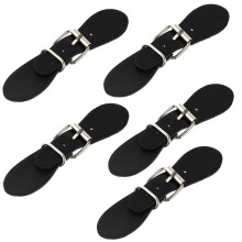5Paires Fermoirs Toggle PU Cuir Noir Durables Décoration Vêtements