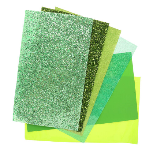 Tissu Cuir PU Vert Shiny Pour Artisanat DIY Accessoires