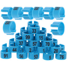 100Pcs Blue Reusable Bird Leg Bands Lightweight Pigeon Foot Rings